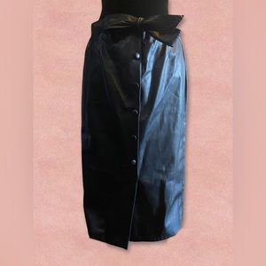 Cato- Black PU Leather Pencil Skirt